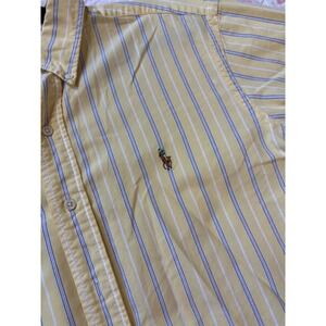 Vintage Ralph Lauren Mens Striped Short Sleeve Button Down Shirt Large